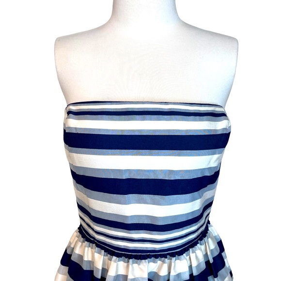ERIN Erin Featherston CAROLINA Navy Striped Dress 8 - Picture 5 of 10